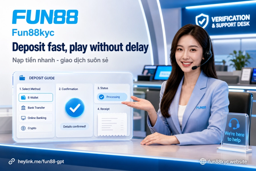 Phương thức nạp tiền Fun88 — chuyển khoản, ví điện tử, thẻ cào